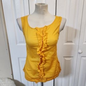 Banana Republic Yellow Ruffle Blouse